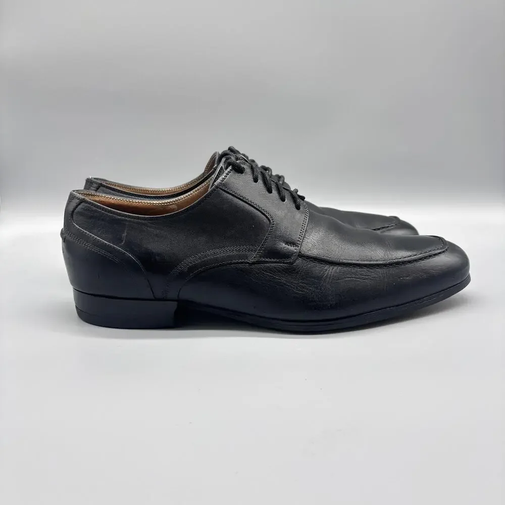 Harrys of London Shoes Mens 8 Black Leather Dress Oxford Toscana Sole Classic